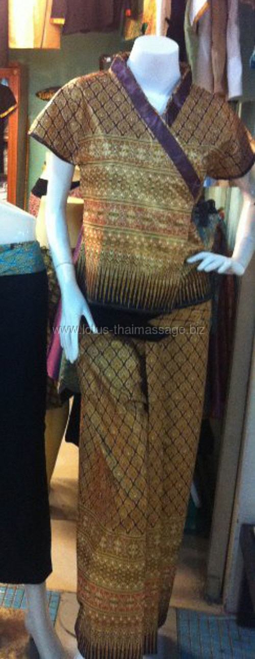 Arbeitskleidung für Masseurinnen Gold-Set